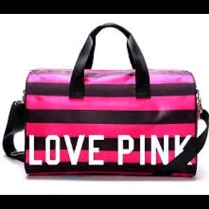 Victoria’s Secret Pink stripped duffle bag